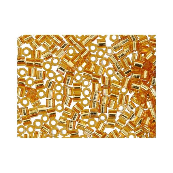 Бисер Toho 11/0 Hexagon 3 (2.2 мм), 25 г (5х5 г), 0022C т.золотистый