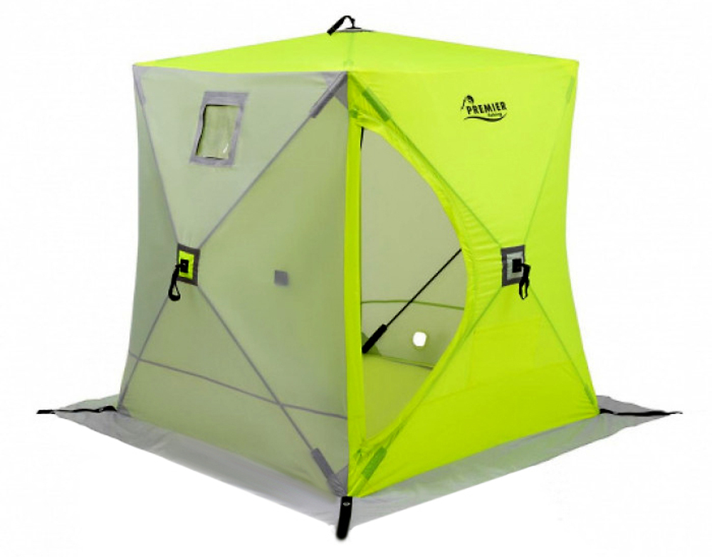 Палатка зимняя Premier Fishing Куб 1,8х1,8 yellow lumi/gray