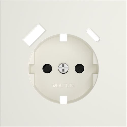 Накладка для розетки с заземлением и защитными шторками, с USB A+C, S70 (хлопок)
