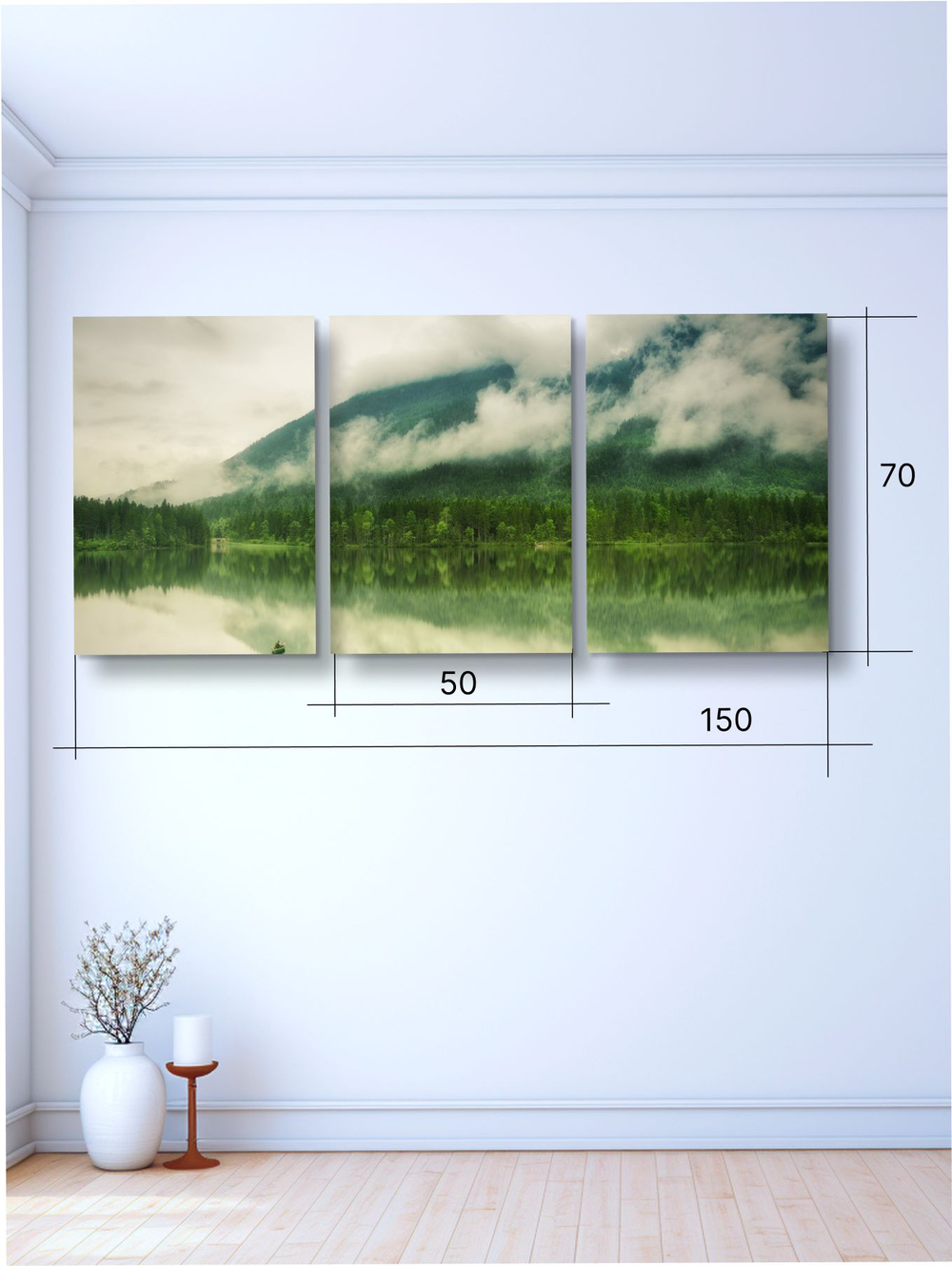 Картина Источник жизни модульная 50x70см 3шт.