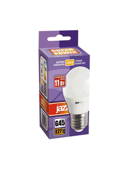 Лампа светодиодная PLED-SP 11Вт G45 3000К E27 230В/50Гц JazzWay 5019331