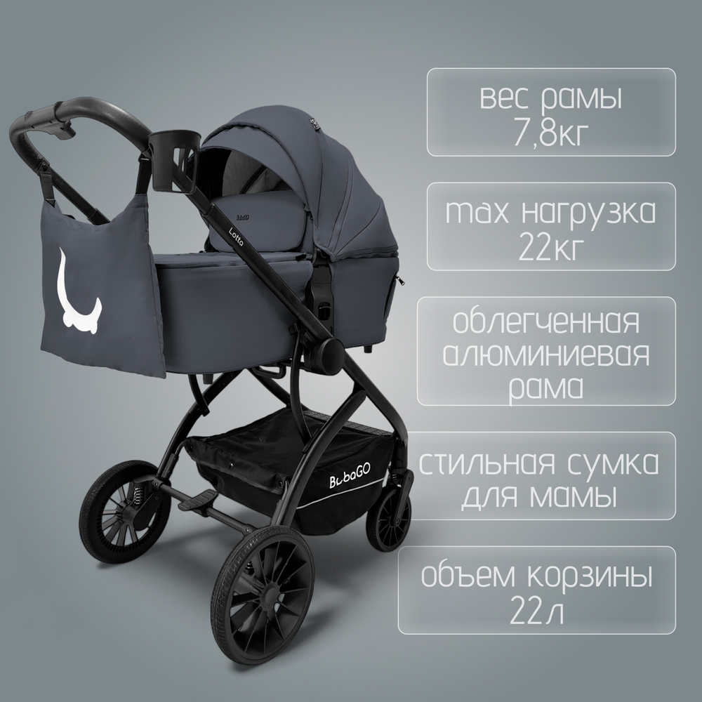 Модульная коляска BubaGO Lotta Thermo 3в1