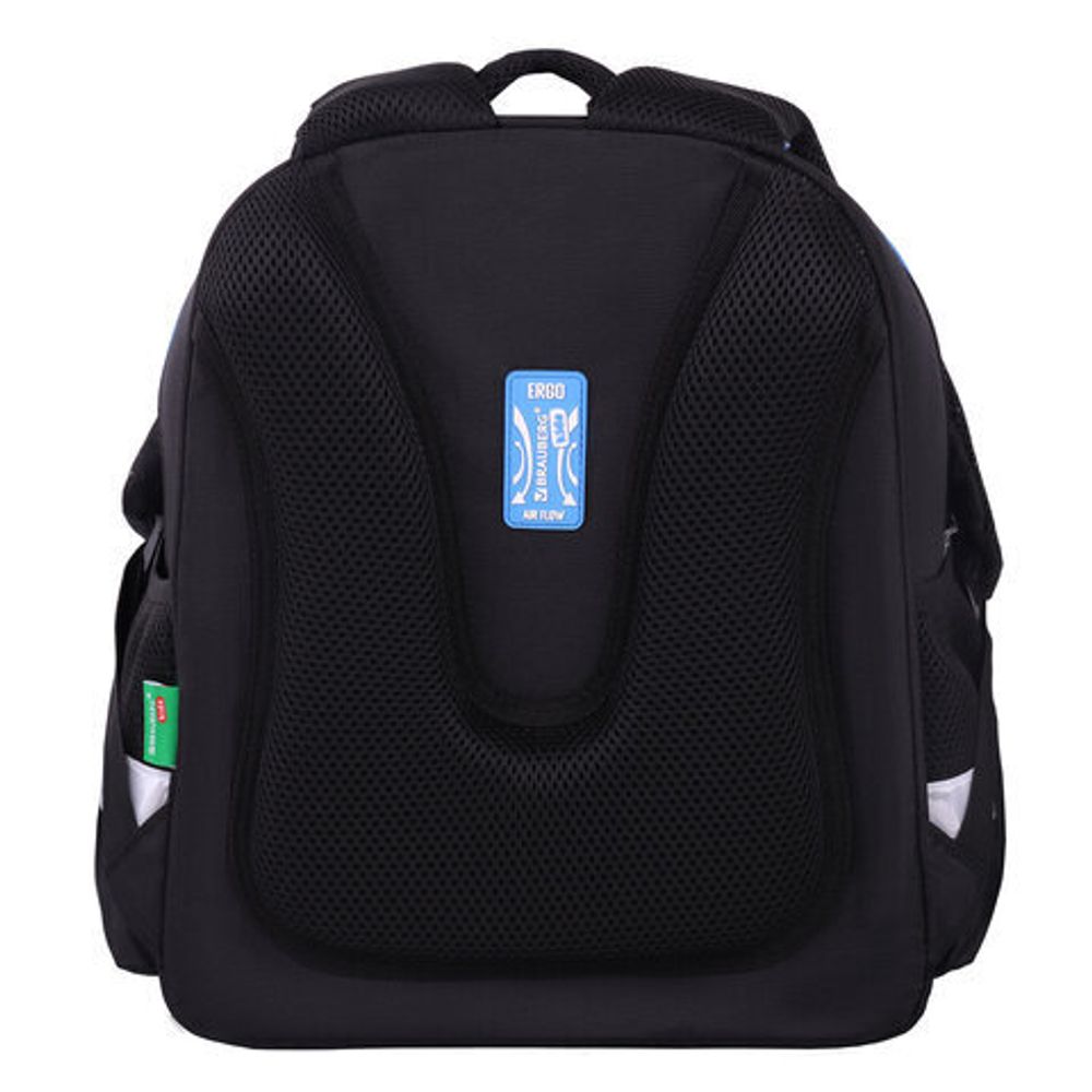 Ранец BRAUBERG KIDS STANDARD, 2 отделения, "Winner of races", 3D-панель, 36х28х14 см, 271385