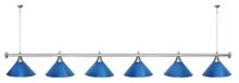 Лампа STARTBILLIARDS 6 пл. (плафоны золотые,штанга коричневая,фурнитура золото)