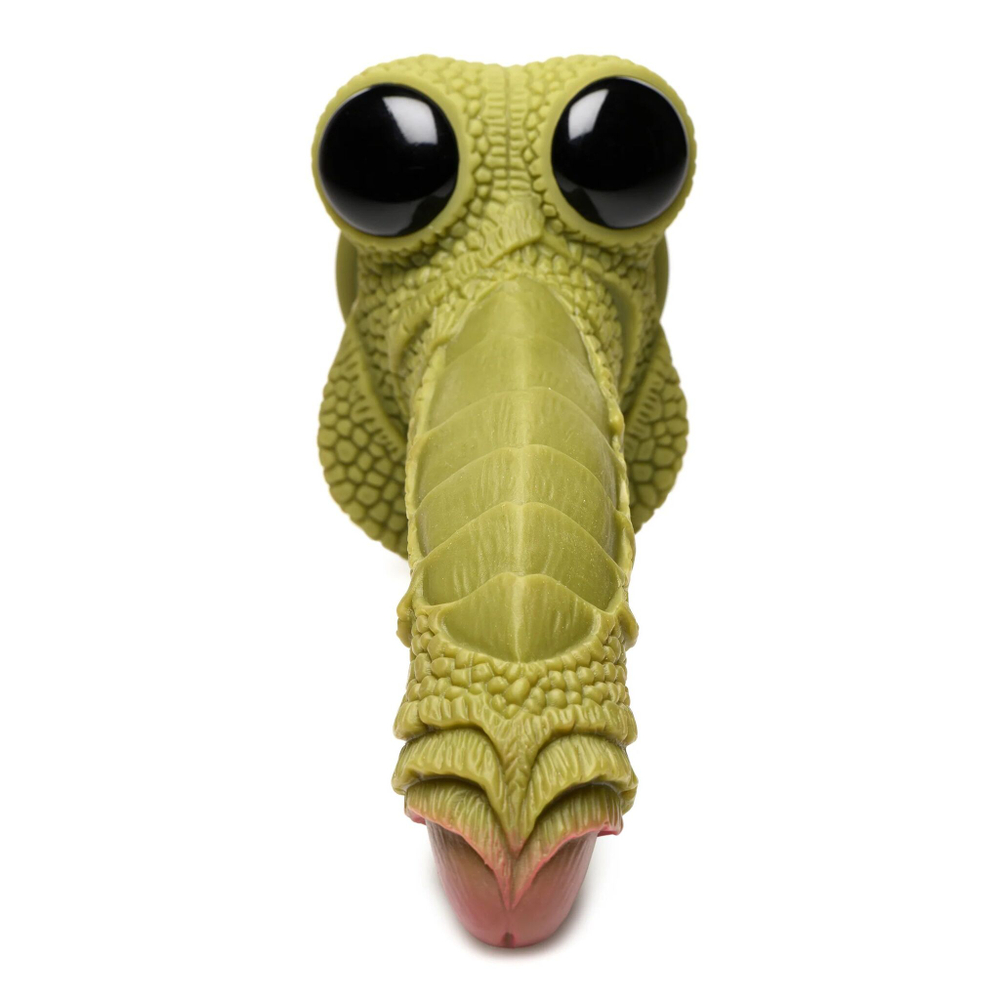 Фантазийный фаллоимитатор Swamp Monster Green Scaly Silicone Dildo - 23,9 см. (Цвет: зеленый)