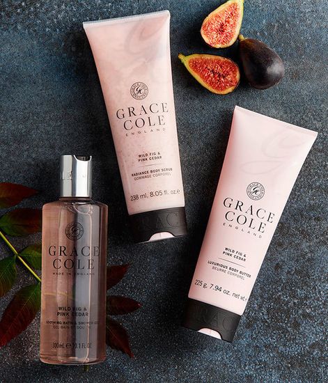 Дикий инжир и розовый кедр гель для ванны и душа, Grace Cole