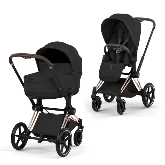 Детская коляска Cybex Priam V Style 2 в 1 Sepia Black на раме Rosegold