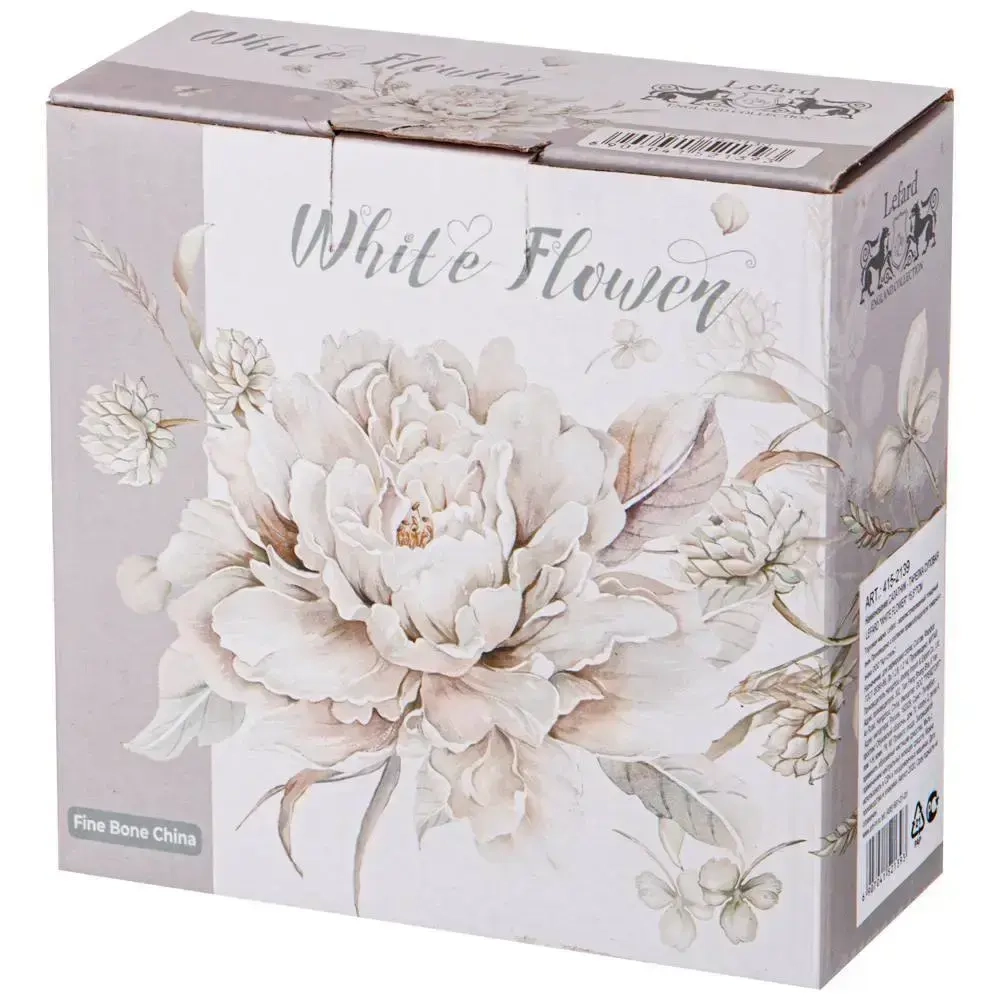 Салатник фарфоровый 800мл 15,5*7см «WHITE FLOWER»
