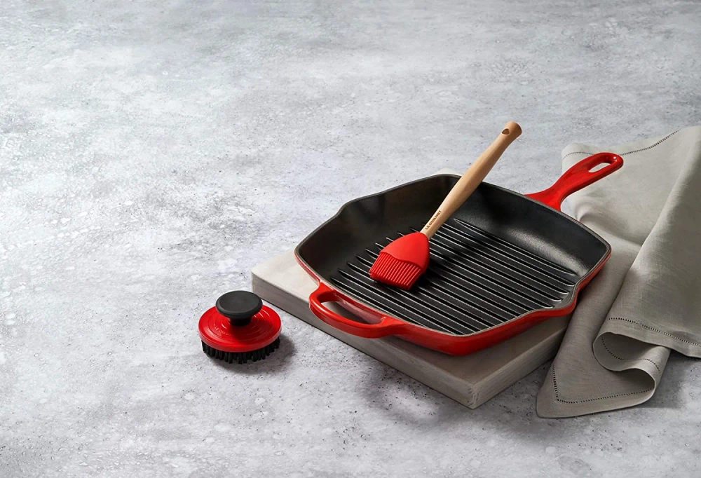Le Creuset Чугунная сковорода-гриль диаметром 26 см вишневого цвета. 20183260600422