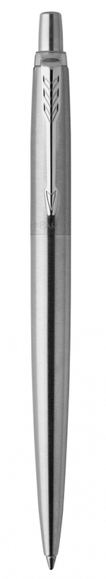 Подарочный набор:  Шариковая ручка Parker Jotter Essential, St. Steel СT и Ежедневник недатированный серебряный срез, белый.