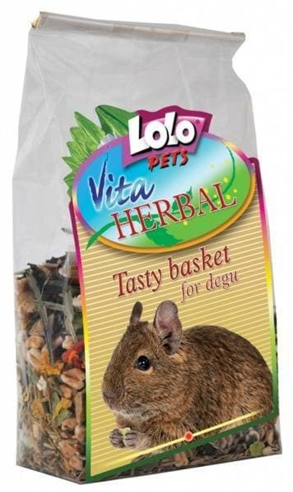LoLo PETS HERBAL Корм для дегу био-корзина 150 г LoLo PETS HERBAL Корм для дегу био-корзина 150 г