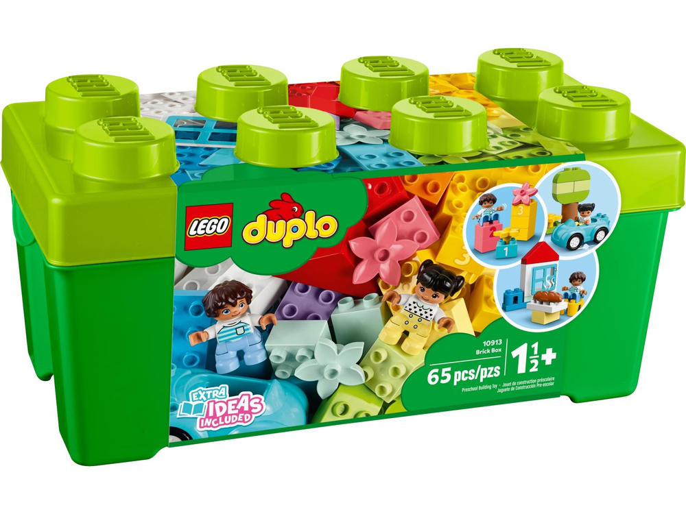 Конструктор Лего дупло Коробка с кубиками 10913 | LEGO DUPLO Creative Brick Box | развивающий набор | 65 деталей 1,5+