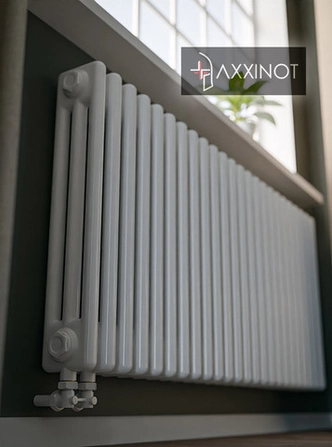 Axxinot Sentir 3080 - трехтрубный трубчатый радиатор высотой 800 мм, нижнее подключение, белый