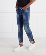Джинсы Denim Trousers Super Straight Cut Skull&Bones Philipp Plein - темно-синий(MDT3428 PDE004N)