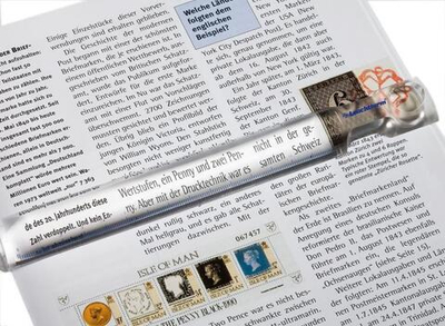Лупа линейка для чтения 25см Magnifier