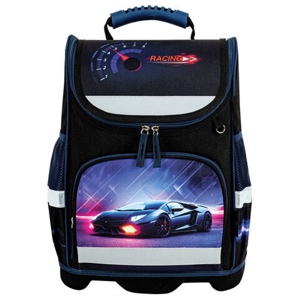 Ранец ЮНЛАНДИЯ WISE, 1 отделение, 3 кармана, устойчивое дно, "Street power", 37x29х15 см, 272071