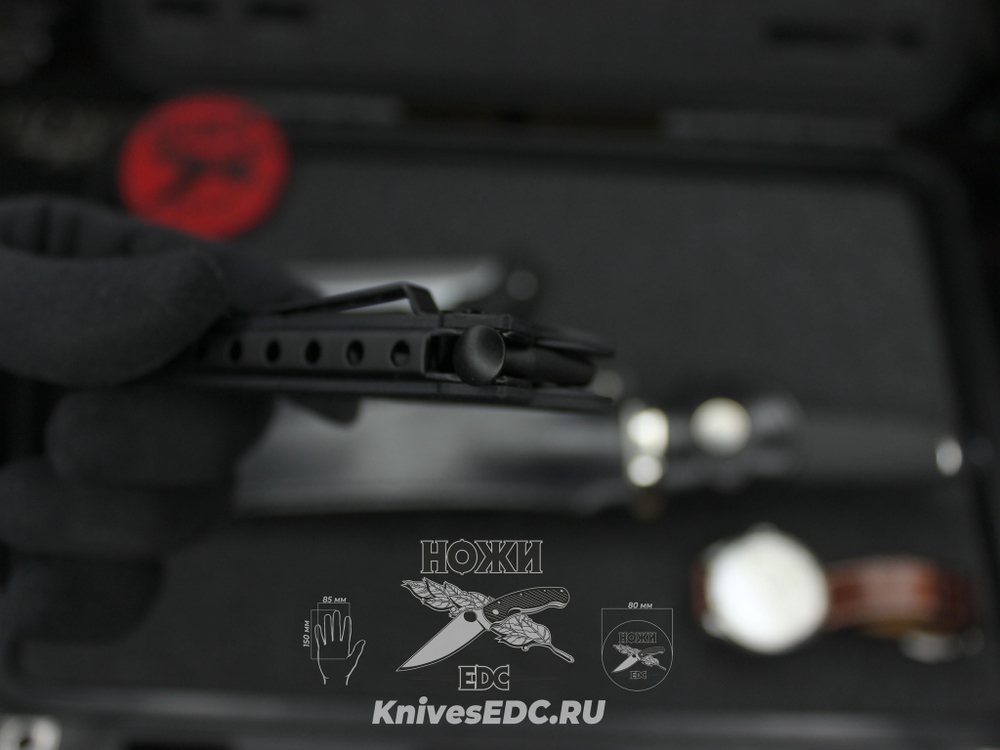 Складной нож НОКС Балисонг 203-440401 Black c клинком из стали 440C, рукоять G10