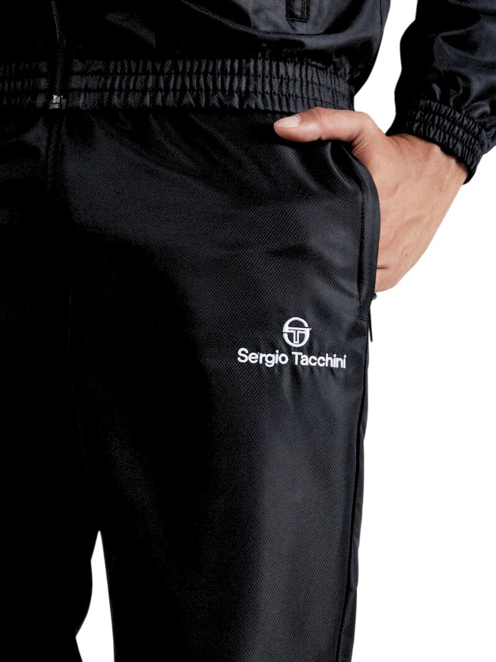 Мужские теннисные брюки Sergio Tacchini Carson 024 - black/white