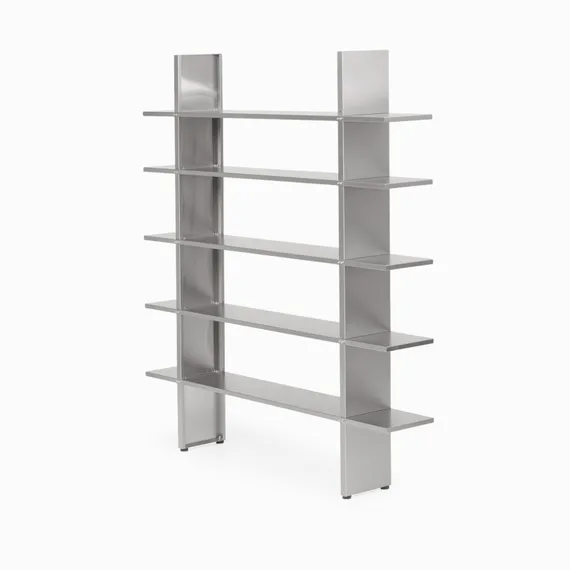Стальной стеллаж Хьюг 5, 215х200 см, серебристо-серый