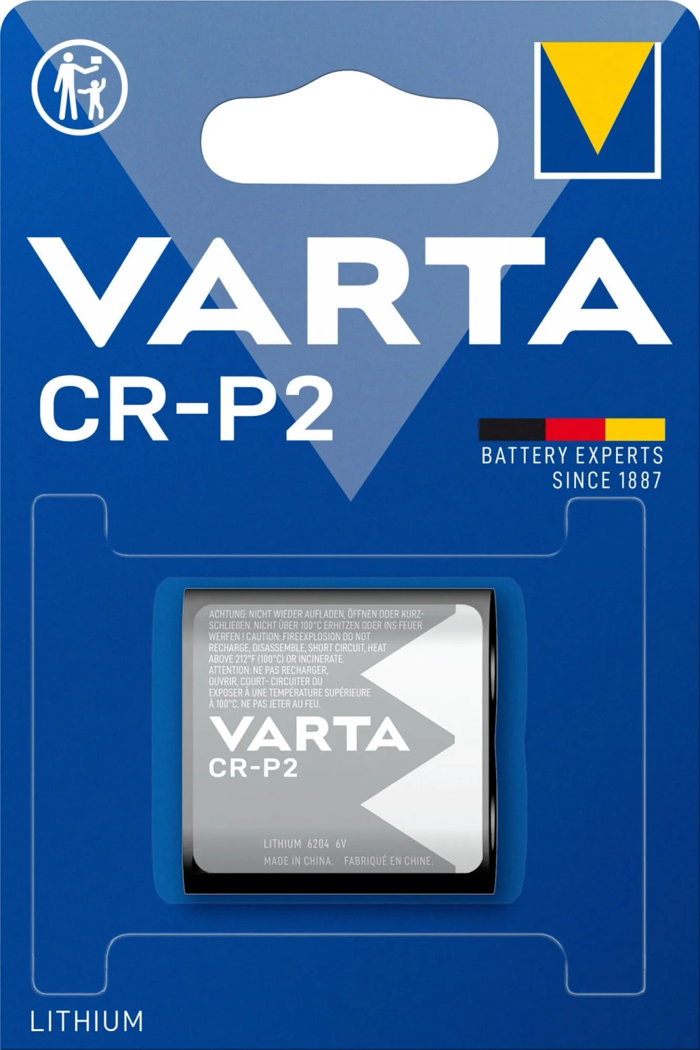 VARTA Special Lithium Cylindrical CR-P2 BL1 6204301401