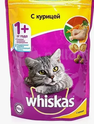 Корм д/взр.кошек WHISKAS Сухой с курицей (Россия) 1300г
