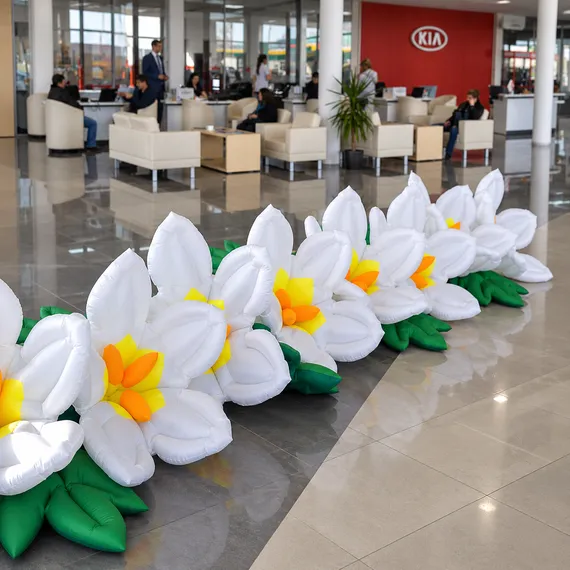 Надувные цветы "Нарцисс" с эффектом раскрытия и без