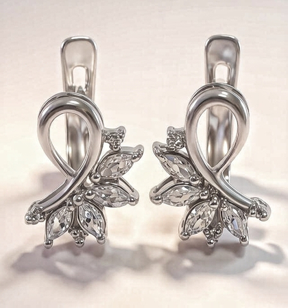 Ювелирные серьги из серебра 925 пробы