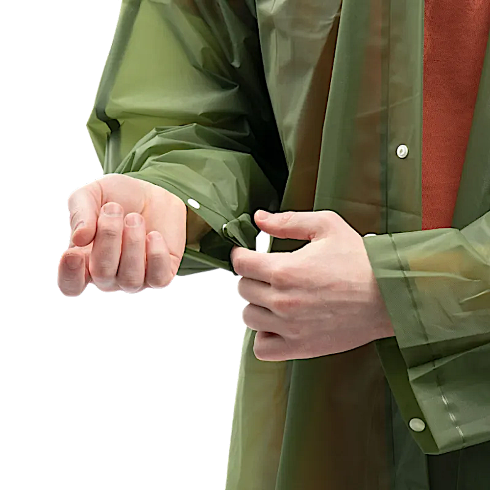 Плащ-дождевик Следопыт на кнопках с капюшоном цв.Army Green -