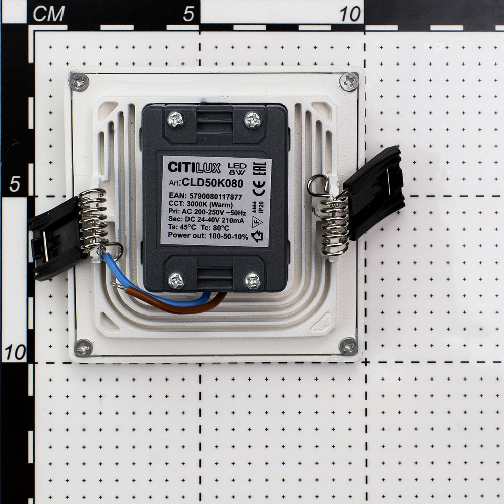 Citilux Омега CLD50K080 LED Встраиваемый светильник с диммером Белый