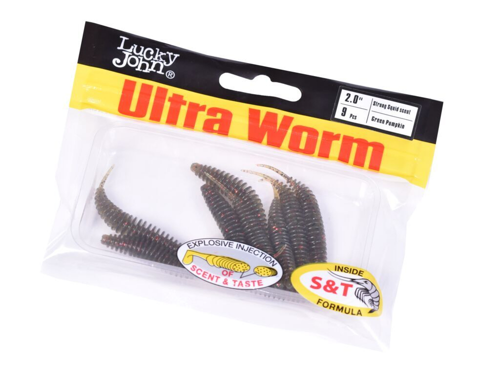 Слаги съедобные LJ Pro Series TRICK ULTRAWORM 2,0in (5 см), цв. PA03, 9 шт.