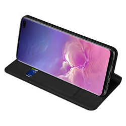 Чехол книжка из PU кожи черного цвета от Dux Ducis для Samsung Galaxy S10 Plus, серия Skin Pro Series Case