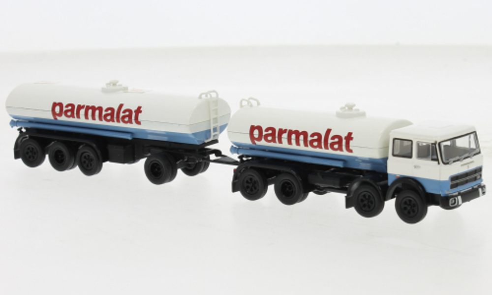 Молоковоз Fiat 691 Millepiedi, с прицепом, Parmalat, 1970, 1:87