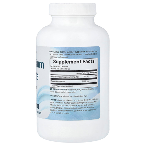 Micro Ingredients, малат магния, 240 капсул (500 мг в 1 капсуле)