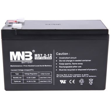 Аккумулятор для ИБП MNB MS7.2-12 F2 (12V 7.2Ah / 12В 7.2Ач) - фотография