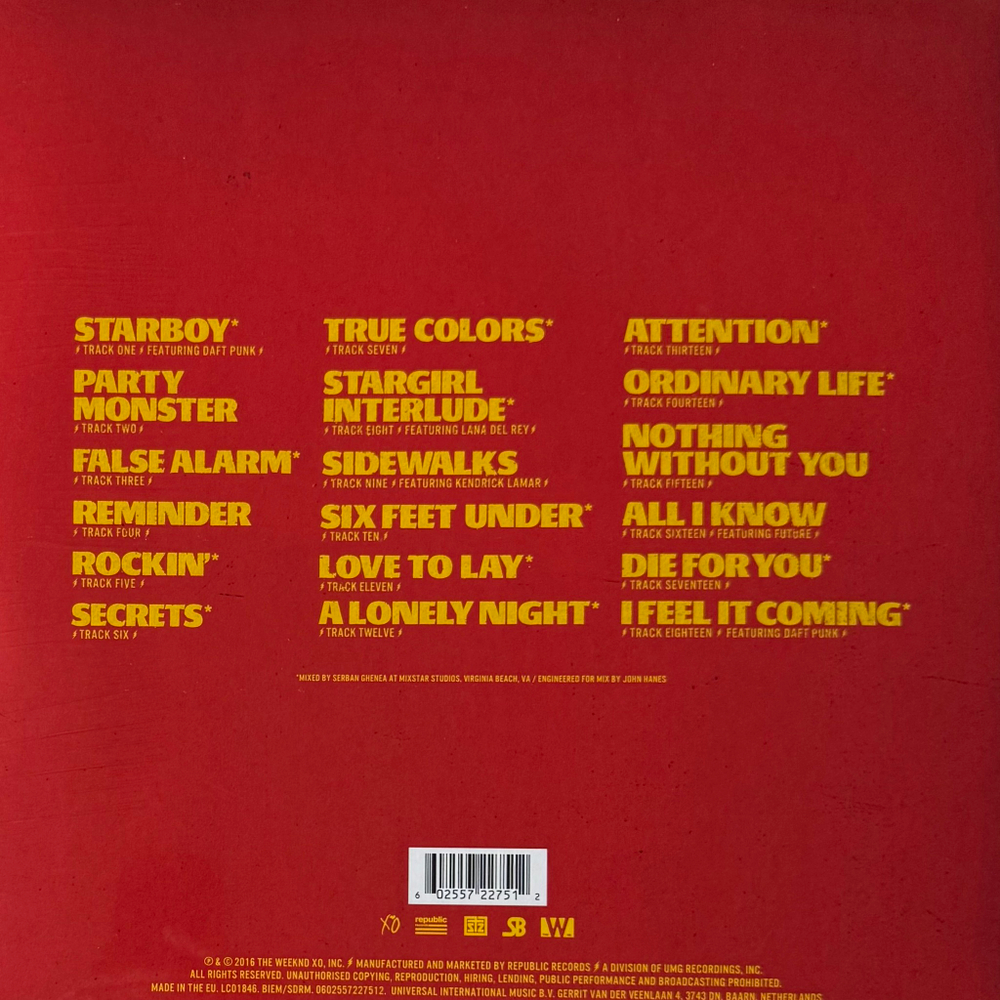Виниловая пластинка The Weeknd - Starboy 2LP