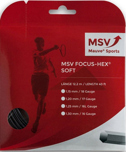 Теннисные струны MSV Focus Hex Soft (12 m) - черный