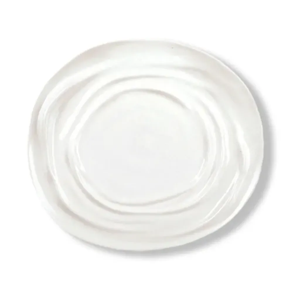 Тарелка 29*26 см h2,5/1,7 см овальная Relief Wave белая фарфор P.L. Proff Cuisine [4]