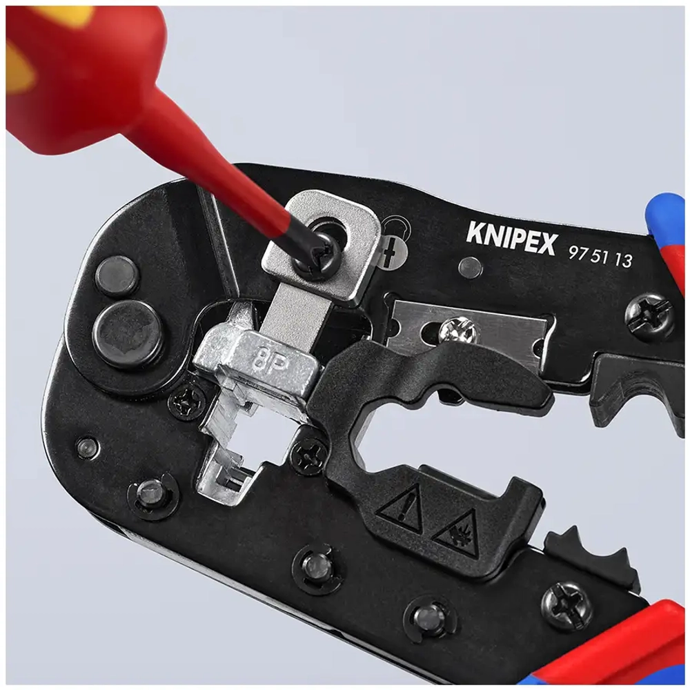 Инструмент для опрессовки штекеров типа Western Knipex 97 51 13