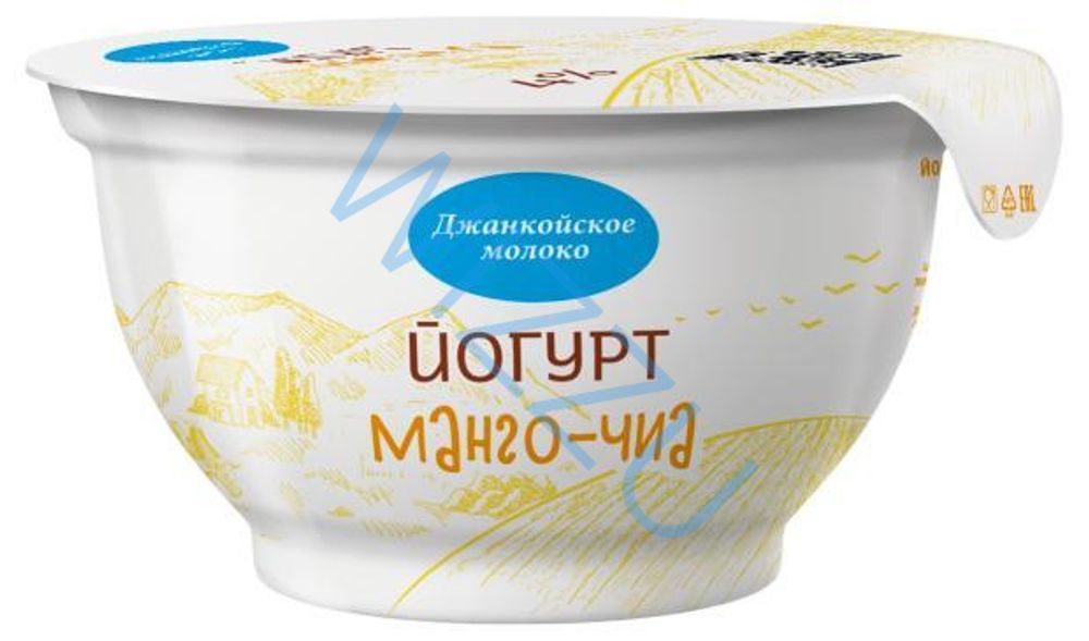 Йогурт Джанкойский манго-чиа 140 гр пл/у