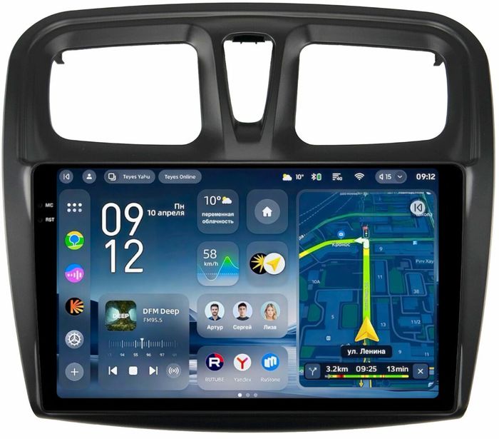 Магнитола для Renault Logan 2, Sandero 2 2014+ - Teyes CC4-PRO монитор 10.36" 2K QLED на Android 13, Быстрейшая, Snapdragon 778G, ИИ, CarPlay, DSP, 4G SIM-слот