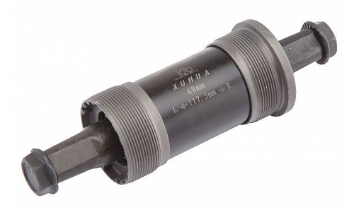 Картридж каретки XH-AXLE-05 68x117.5 мм, 1.37"x24tpi, ось под квадрат, стальной, арт.160103 (10216170/310122/3028483, Китай)