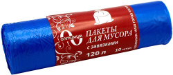 Мешки мусорные с завязкой 120л 70х110см 20мкм Оптимум (10/360шт)