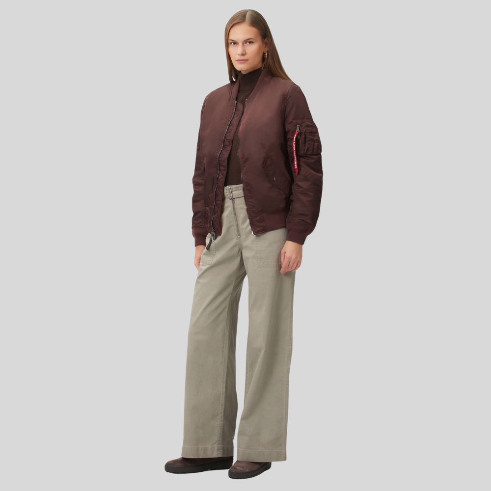 Бомбер Alpha Industries MA-1 W Cocoa (Бордово-коричневый)