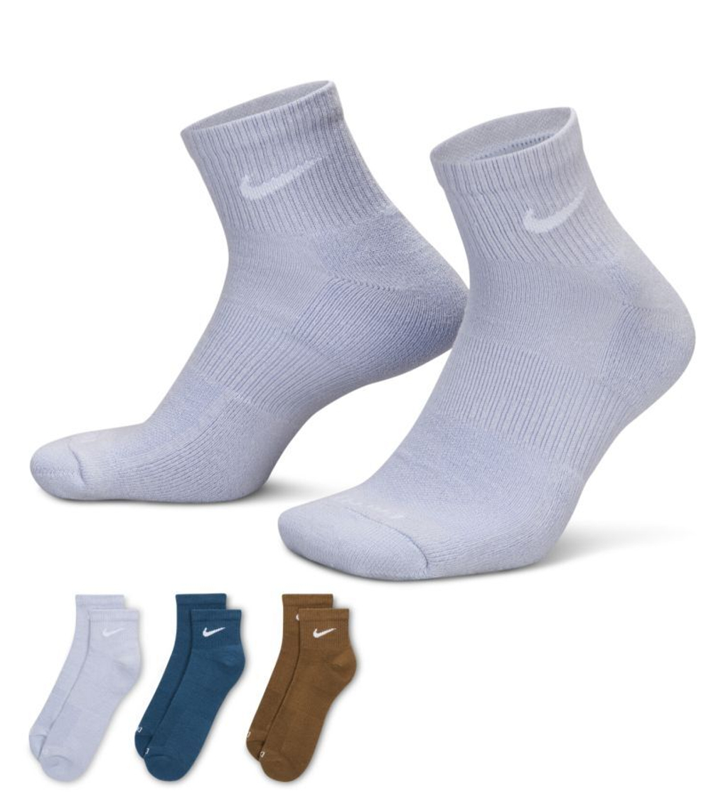 Теннисные носки Nike Everyday Plus Cushioned Training Ankle 3P - multicolor