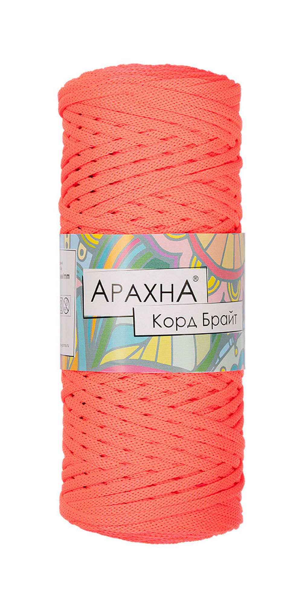 Пряжа Arachna Cord Bright / уп.3 мот. по 210г, 100м, 504 розовый неон
