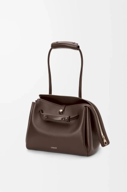 Loewe Сумка Madrid среднего размера из мягкой телячьей кожи, темно-каштановый
