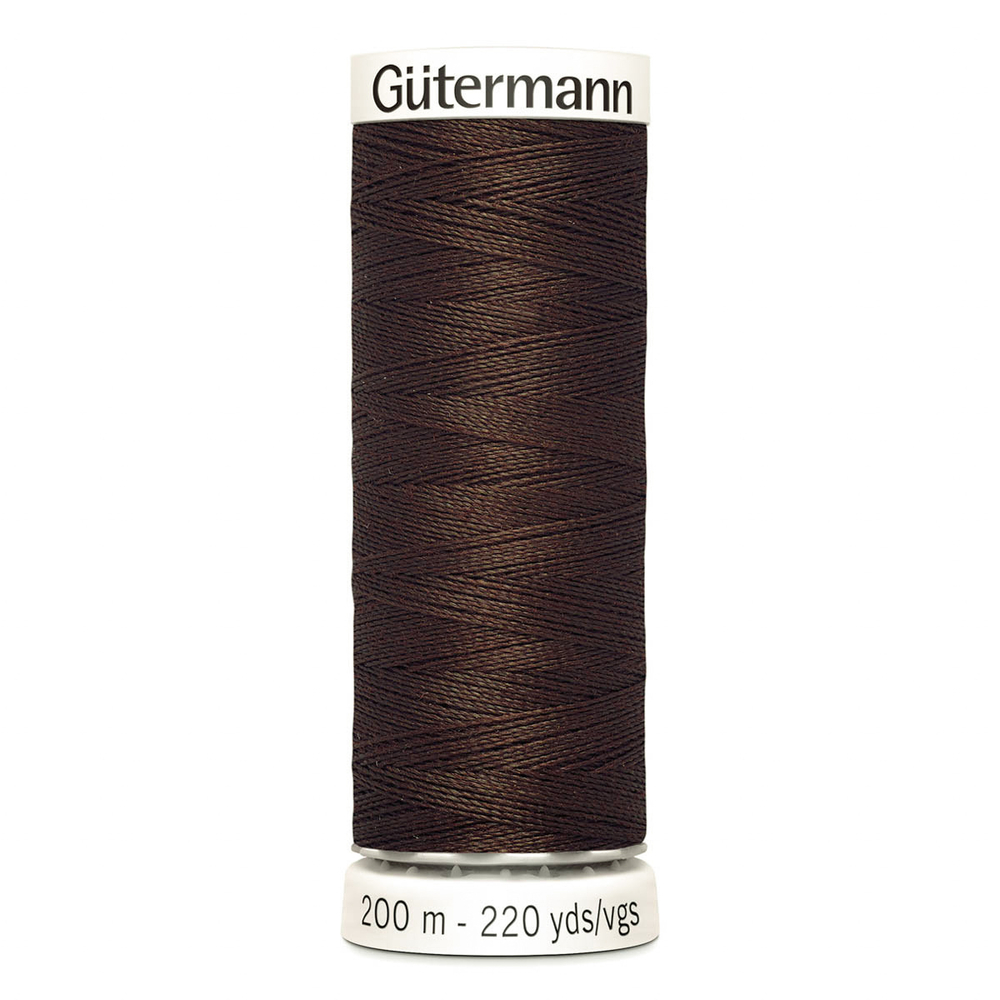 01 Нить Sew-All 100/200 м для всех материалов, 100% полиэстер Gutermann 748277 (406 шоколад)