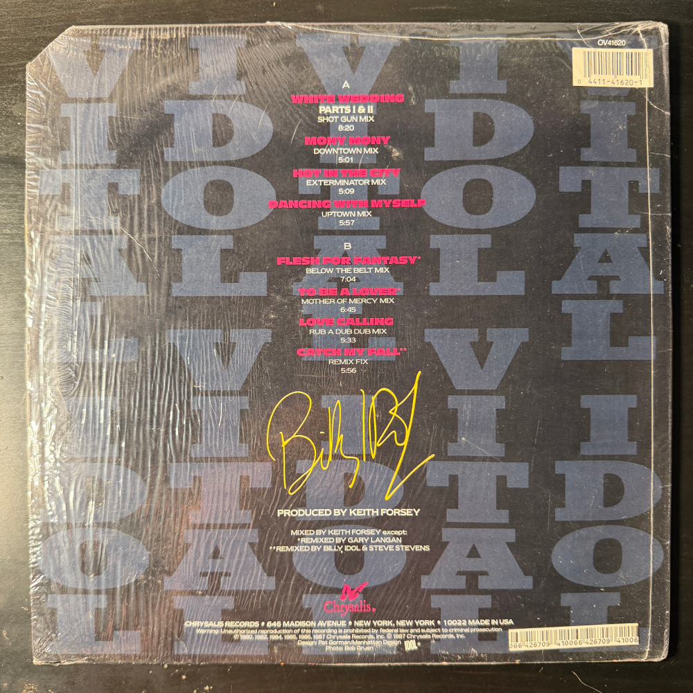 Billy Idol ‎– Vital Idol (США 1987г.)