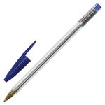 Ручка шариковая STAFF "Basic Budget BP-04", 1шт, СИНЯЯ, линия письма 0,5 мм, с штрихкодом, 143868