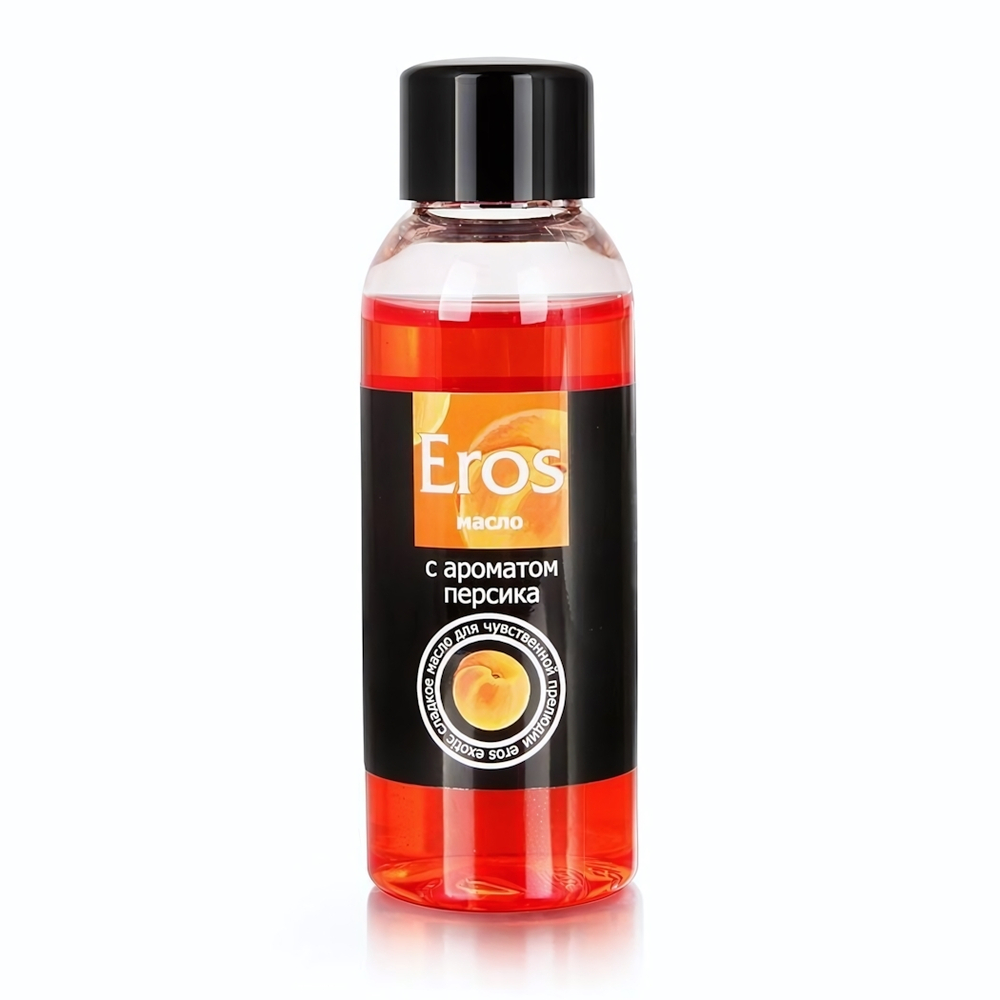 Массажное масло Eros exotic с ароматом персика - 50 мл.